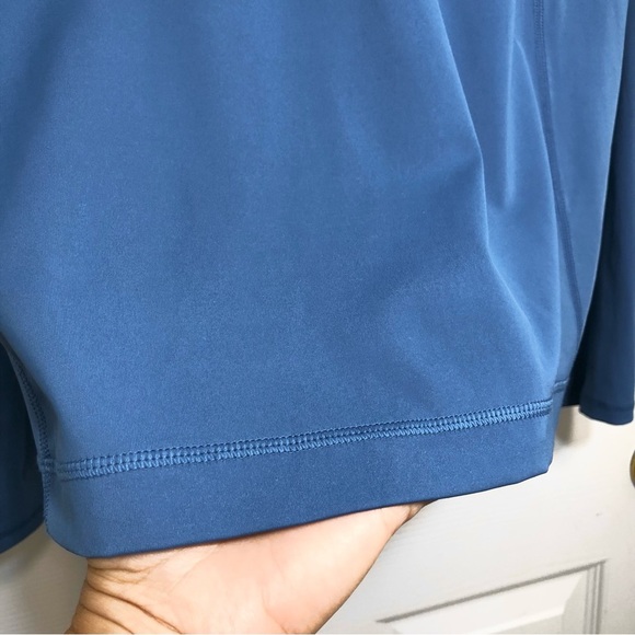 Lands' End Stretchy Mock Neckline Long Sleeve Blue Top L - Picture 4 of 12
